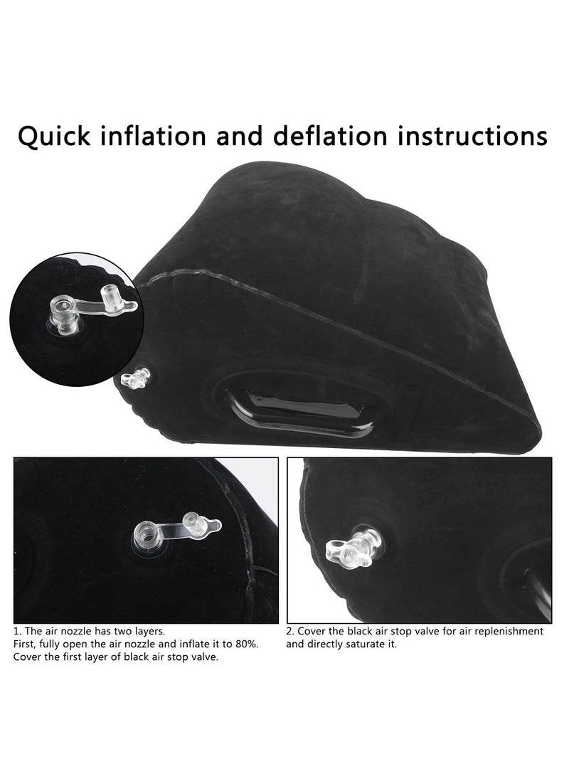 Leg Positioner Pillow Portable Inflatable Pillow For Travel Camping Sleeping Foot Pillow Elevation Leg Pillows PVC Wedge Pillow Knee Cushion - Image 4