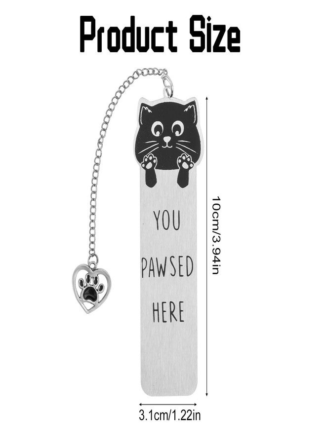 Pmeixcy Metal Bookmark, Cat Stationery for Women, Bookish Gifts, Book Accessories, Cat Gifts for Cat Lovers, Cute Gifts, Reading Accessories, 2.6 * 13cm, Premium Metal - Image 2