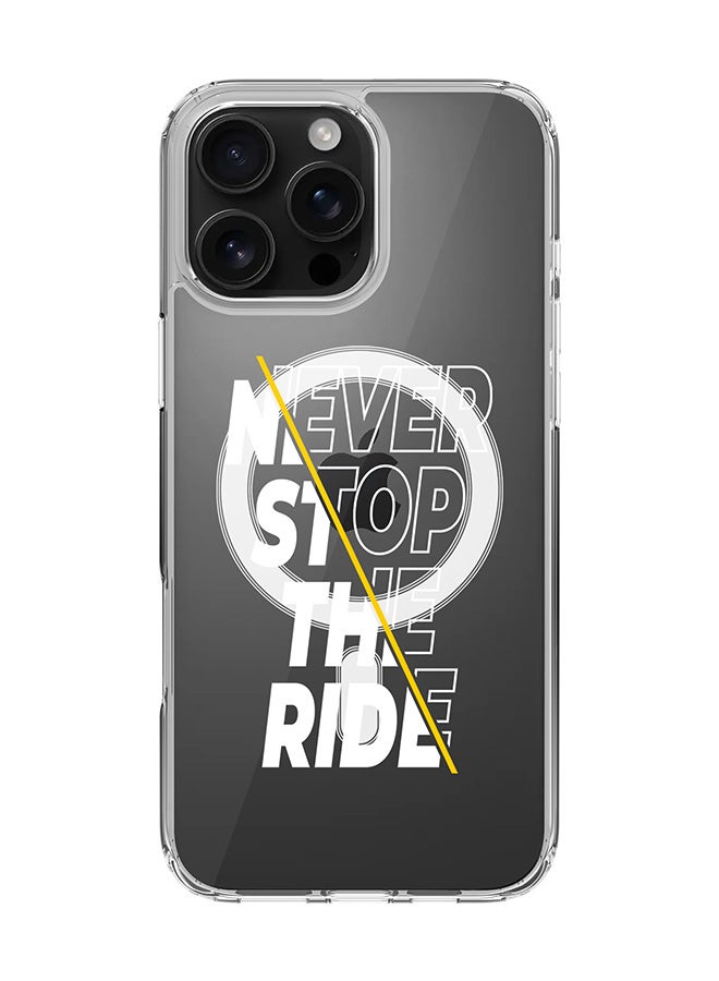 Stylizedd For iPhone 16 Pro Max Case [Compatible with MagSafe] Slim Magnetic cover Clear Phone Case - Never stop the ride - Image 1