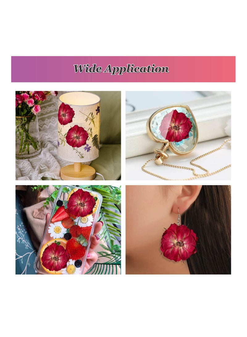 Excefore Dried Pressed Rose Flowers for Resin, 60 Pcs Natural Real Pressed Rose Flowers, Dry Flowers for Resin Crafts DIY Jewellery Ornament Candle Making Phone Case Home Decoration - Image 4