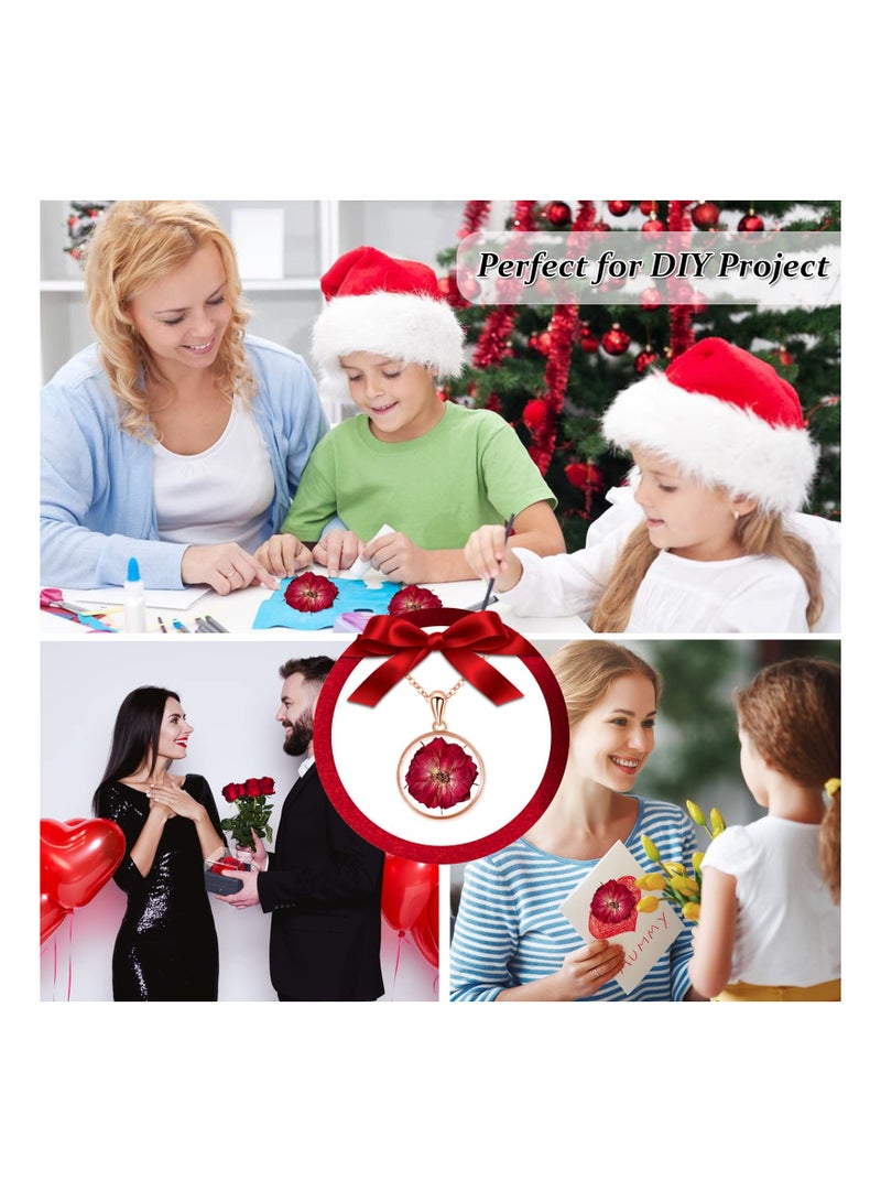 Excefore Dried Pressed Rose Flowers for Resin, 60 Pcs Natural Real Pressed Rose Flowers, Dry Flowers for Resin Crafts DIY Jewellery Ornament Candle Making Phone Case Home Decoration - Image 5