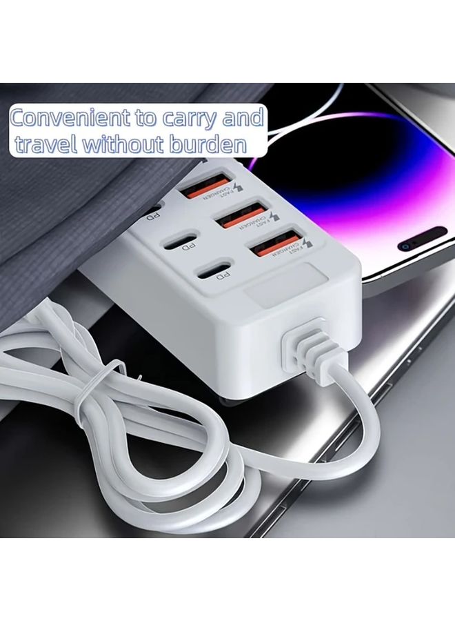 66W Fast Charging Station 12 Port USB Power Adapter 6 USB A and 6 PD Ports Smart Charging Dock Multi Device Charger for Home Office Smartphones Tablets Laptops Smart Devices - Image 4