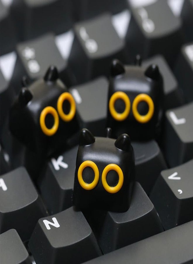 ULTRAEQUIP Artisan Keycaps - Resin Keycaps 1U ESC Custom Handmade Keycap Replacement for Mechanical Keyboard (Black Cat 1 Key) - Image 5