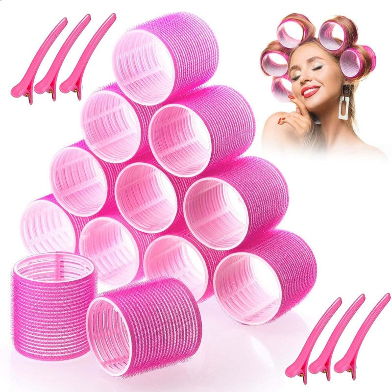 Wizme Hair Curler Rollers For Women 6PCS Heatless Hair Roller With 6PCS Clips, Self Grip Holding Hair Rollers For Long Medium Short Thick Fine Volume Women And Girls - Image 1