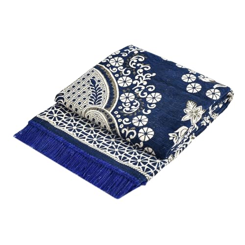 PEPONI Heavy Fabric Velvet Touch Bedroom, Hall, Living Room, Drowing Room, Yoga Hall Designer Velvet Rectangle Carpet |60" Inch X 84" Inch | 5 Feet X 7 Feet I 150 Cm X 210 Cm (Blue, 5/7 Ft) - Image 4