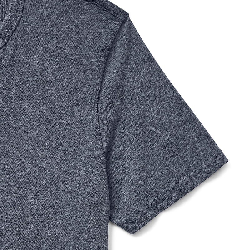 Lucky Brand Men's Venice Burnout Notch Neck Tee Shirt, Jet black, Large - Image 2