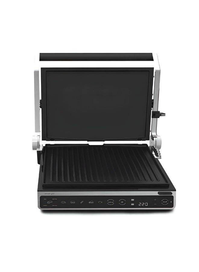 Grimmen Smart Grill Barbeque - Advanced Designed BBQ With 4 Cooking Levels & 6 Grill Programs - Temperature Adjustable - Anti Stick Grill Areas For Delicious Recipes, Black  - Image 2