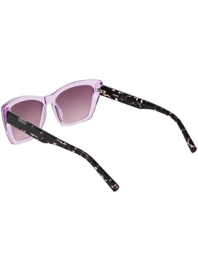 DKNY نظارات شمسية كاملة الإطار من أسيتات DKNY DK554S 5417 (520) كريستال ليلك - Image 2