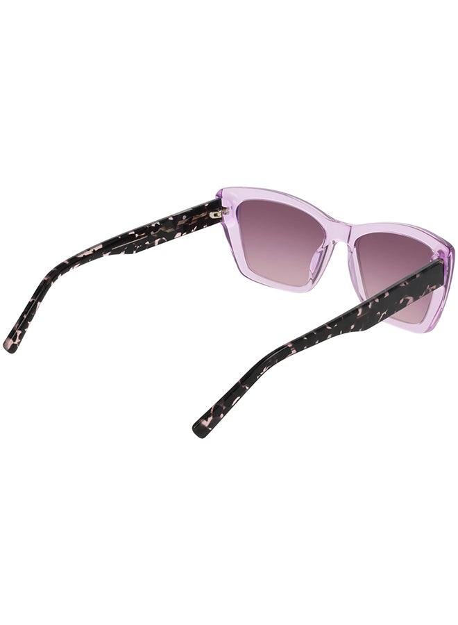 DKNY نظارات شمسية كاملة الإطار من أسيتات DKNY DK554S 5417 (520) كريستال ليلك - Image 4