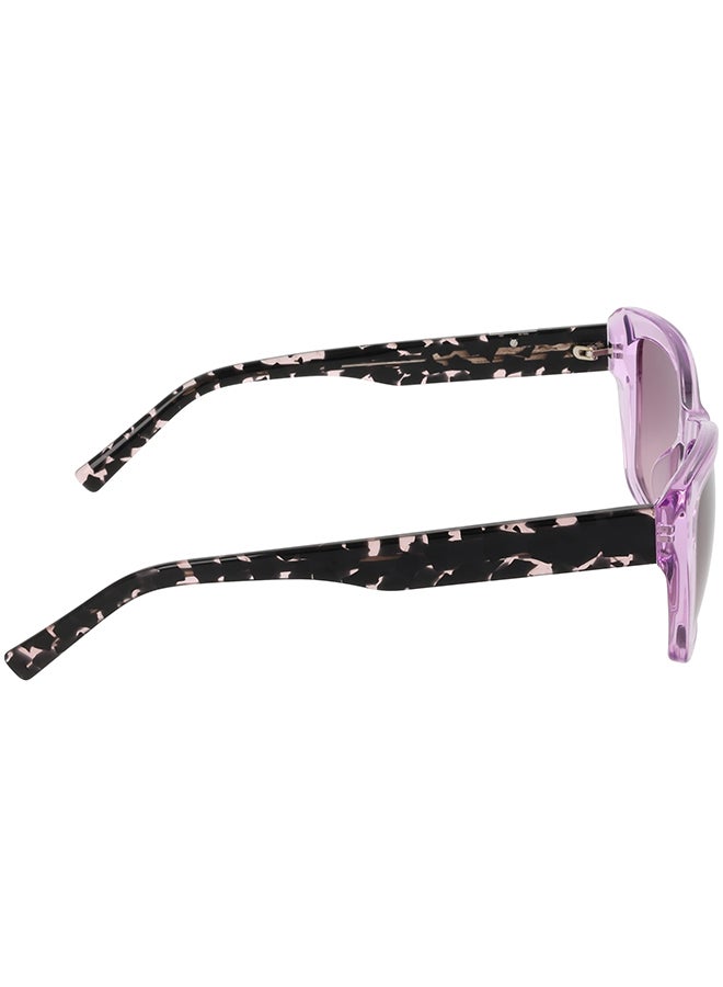 DKNY نظارات شمسية كاملة الإطار من أسيتات DKNY DK554S 5417 (520) كريستال ليلك - Image 5