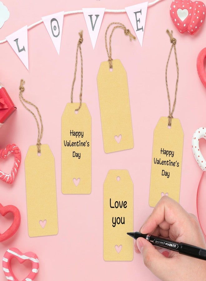 AUGTHEEP 120 PCS Kraft Paper Gift Tags with 99Ft Natural Jute Twine for Present and DIY Art Crafts Holiday Birthday Gifts Wedding Favors - Image 3