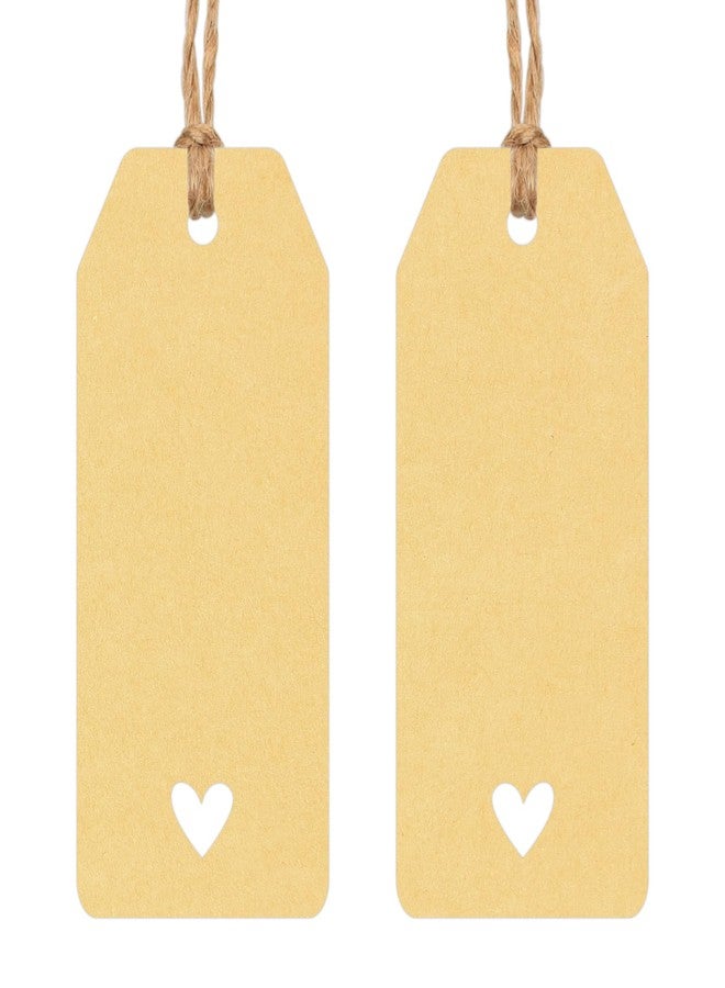 AUGTHEEP 120 PCS Kraft Paper Gift Tags with 99Ft Natural Jute Twine for Present and DIY Art Crafts Holiday Birthday Gifts Wedding Favors - Image 1