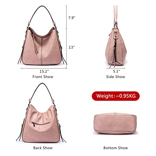 Realer Handbags for Women Hobo Purse Large Ladies Crossbody Shoulder Bag Faux Leather - Image 3