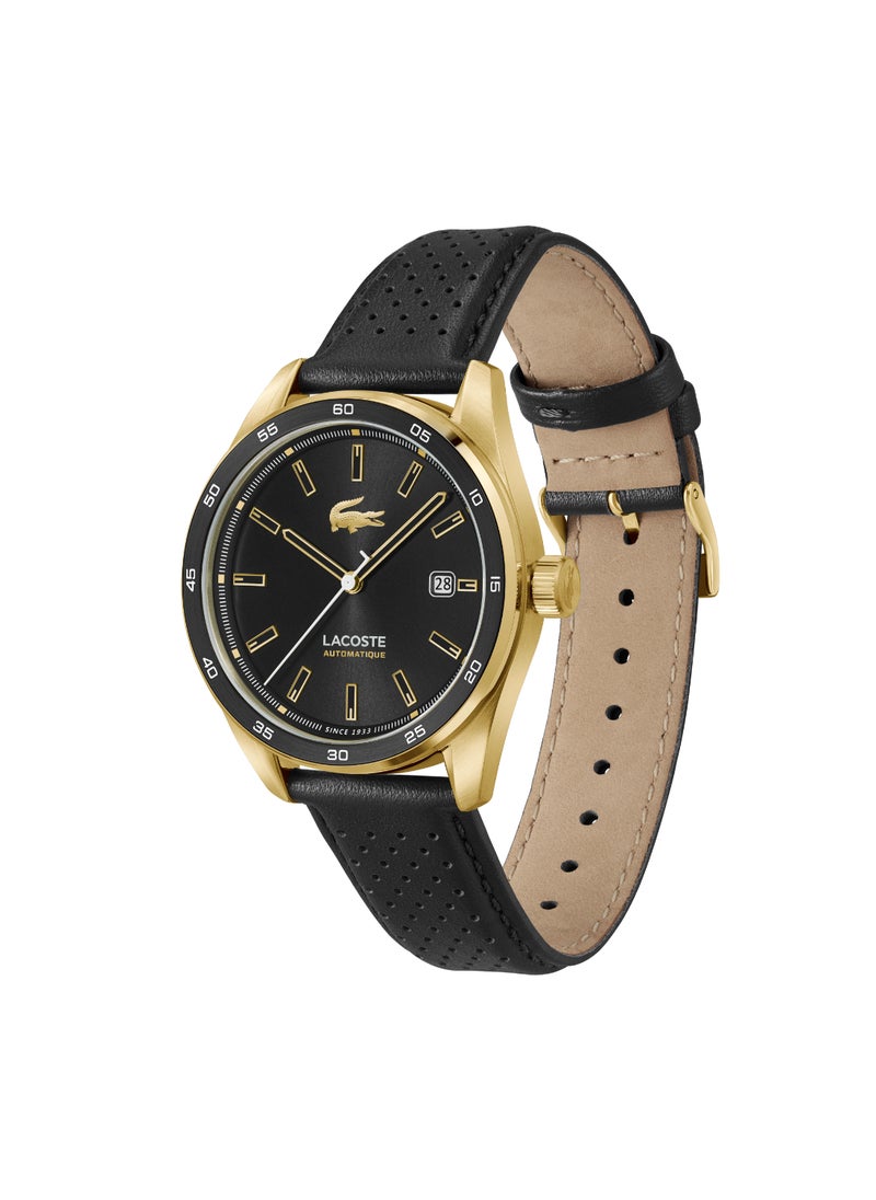 LACOSTE - LACOSTE ROUND ANALOG MEN'S BLACK CASE WATCH - 2011378 - Image 1