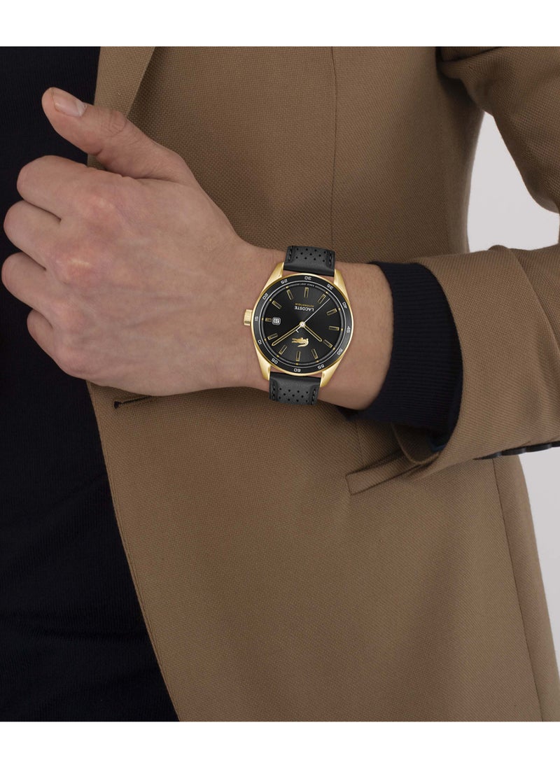 LACOSTE - LACOSTE ROUND ANALOG MEN'S BLACK CASE WATCH - 2011378 - Image 1