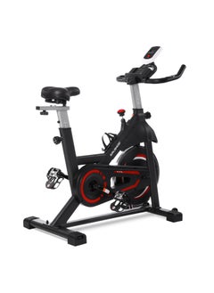 Sparnod Fitness SSB-11 Spin Bike with 13 kg Heavy-duty Flywheel, LED Display, Pulse Sensor, Silent Belt Drive System, Adjustable Resistance, 4way Adjustable Cushioned Seat, 2way Adjustable Handlebars.