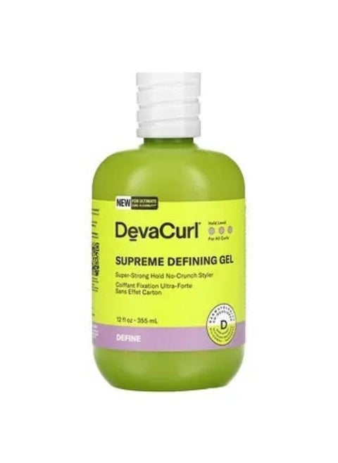 DevaCurl Supreme Defining Gel Super-Strong Hold No-Crunch Styler 12 fl oz 355 ml