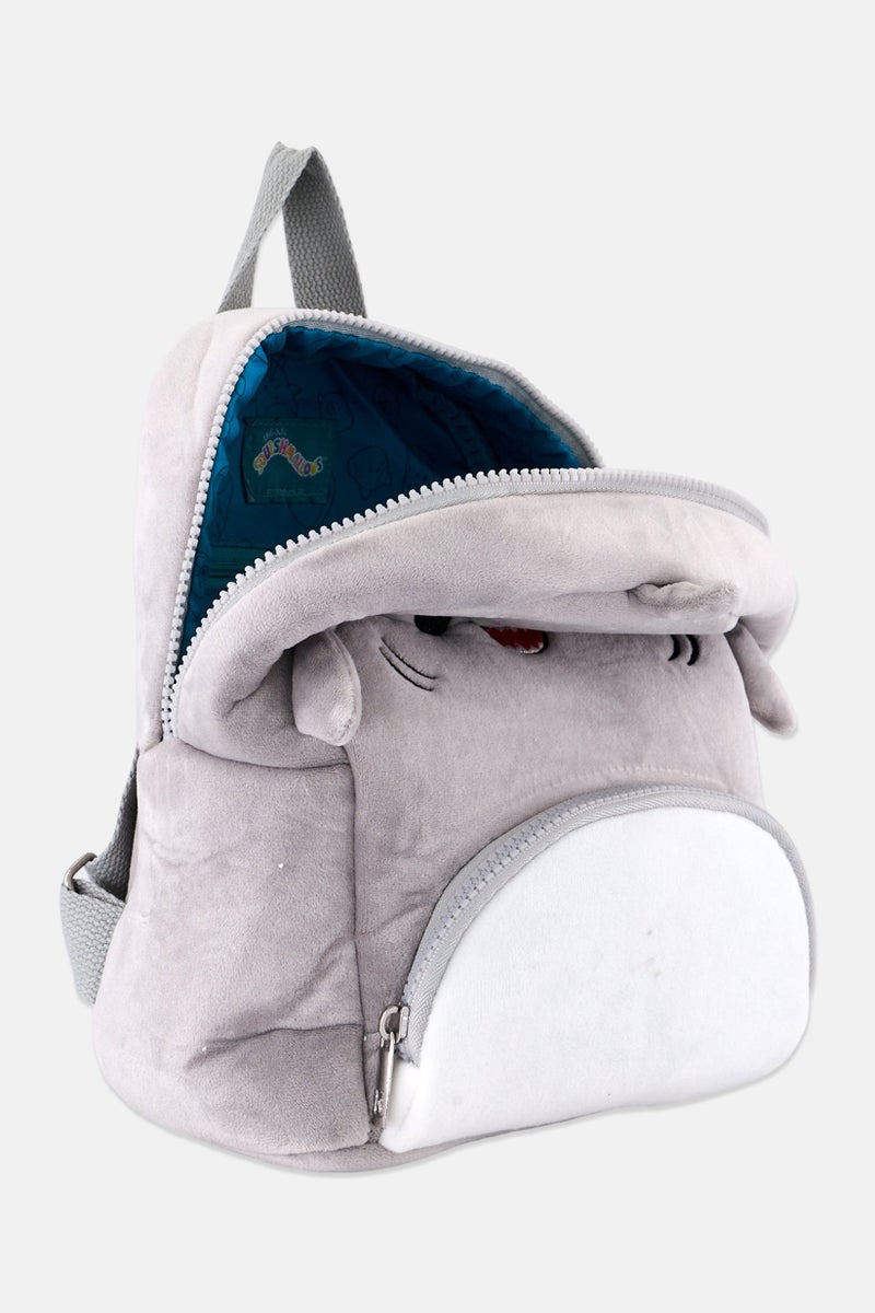 Squishmallows Gordon Plush Mini Backpack 25 H x 22 L x 11 W cm, Light Grey - Image 3
