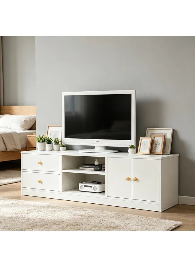 JCB CHIC White TV Stand with Storage Drawers & Cabinets, Modern Wooden TV Console Table,Multifunctional TV Cabinet ,Entertainment Wall TV Unit,Small Apartment Living Room Bedroom Use - Image 3