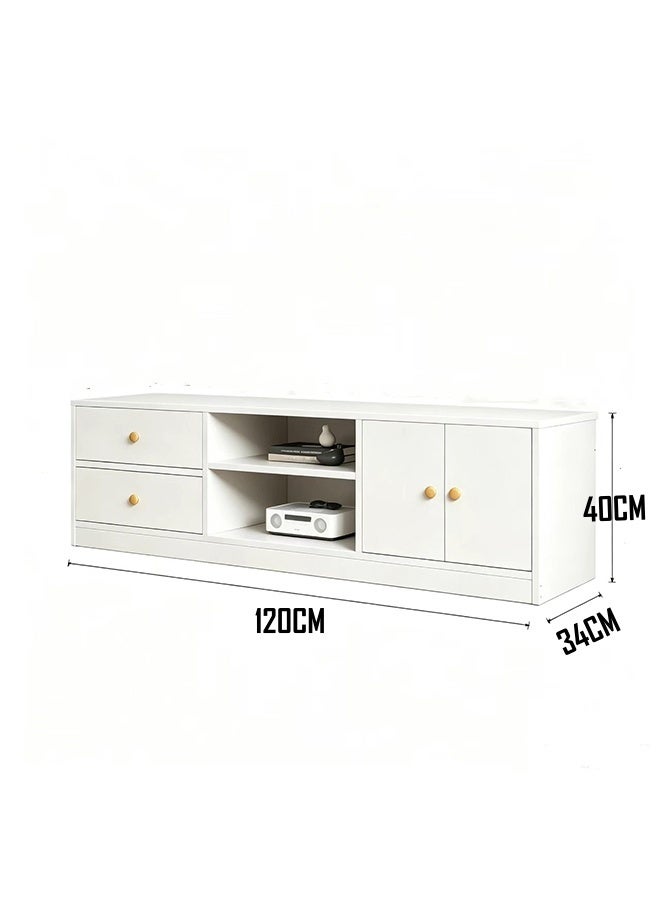 JCB CHIC White TV Stand with Storage Drawers & Cabinets, Modern Wooden TV Console Table,Multifunctional TV Cabinet ,Entertainment Wall TV Unit,Small Apartment Living Room Bedroom Use - Image 5