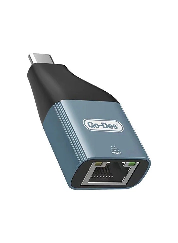 GO-DES Go Des GD-CT061 RJ45 to Type-C Ethernet Converter OTG - Image 1