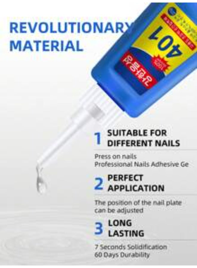 لاصق أظافر قوي 20 جم – تثبيت سريع للأظافر الصناعية / جل – مثالي للمبتدئات - Image 3