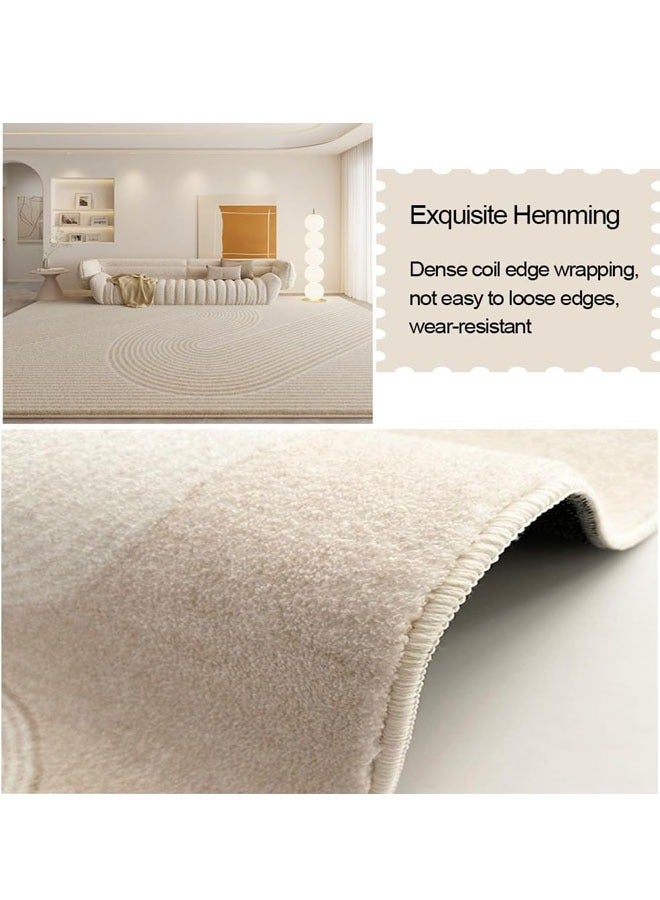 Optico Area Rug, Soft and Imitation Cashmere Large Rugs for Bedroom, Non Slip and Easy to Care Household Carpet, Nordic Style Soft Plush Geometric Rugs, Bedroom Decorative Mat, Hallway Mat Carpet for Living Room Bedroom Dining Room Office - Image 5