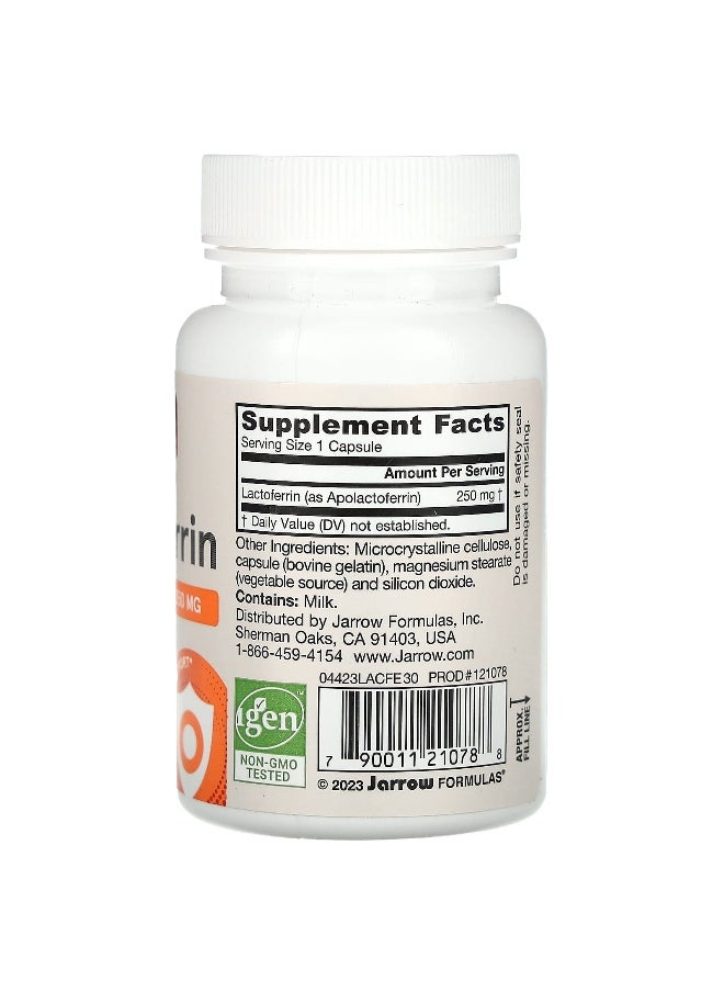 jarrow formulas Jarrow Formulas, Lactoferrin, Freeze Dried, 250 mg, 30 Capsules  - Image 2
