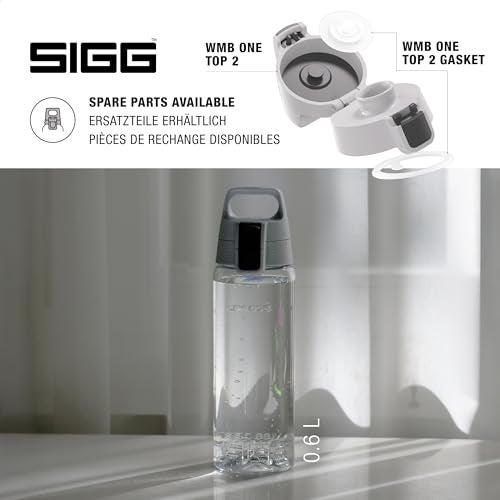 Sigg سيغ - زجاجة مياه رياضية من تريتان - شفافة بالكامل - مانعة للتسرب - خفيفة الوزن ومصنوعة من بلاستيك تريتان المقاوم للكسر - آمنة للغسل في غسالة الصحون - خالية من BPA - 34 أونصة - Image 4