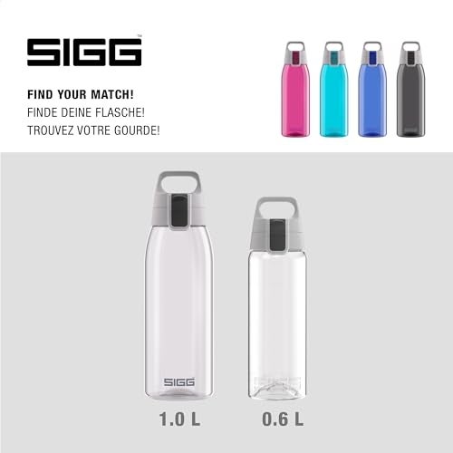 Sigg سيغ - زجاجة مياه رياضية من تريتان - شفافة بالكامل - مانعة للتسرب - خفيفة الوزن ومصنوعة من بلاستيك تريتان المقاوم للكسر - آمنة للغسل في غسالة الصحون - خالية من BPA - 34 أونصة - Image 5