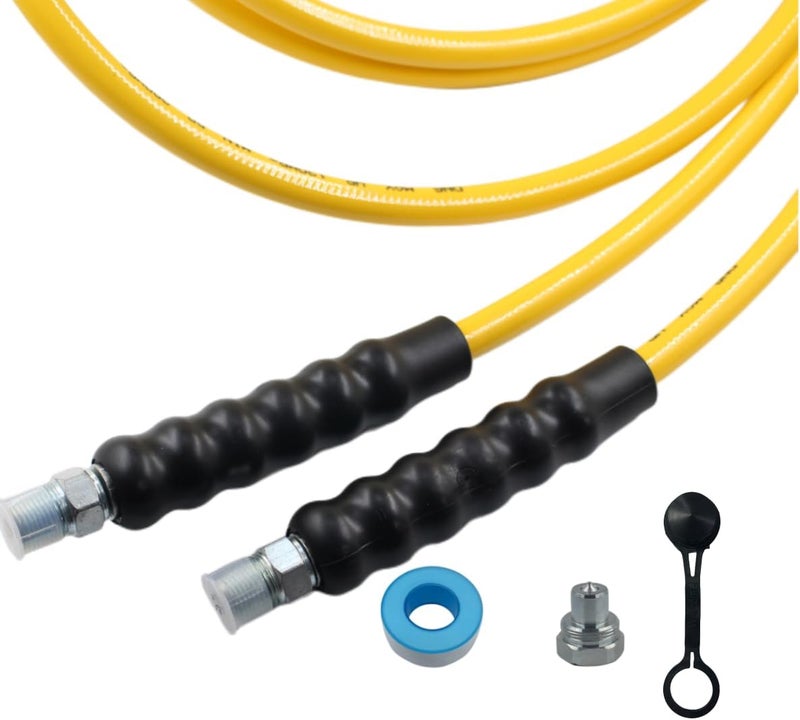 Undercarriage LX Hydraulics 10' High Pressure Hydraulic Hose Assembly - 10000 PSI, 3/8" NPT Thread - Image 3