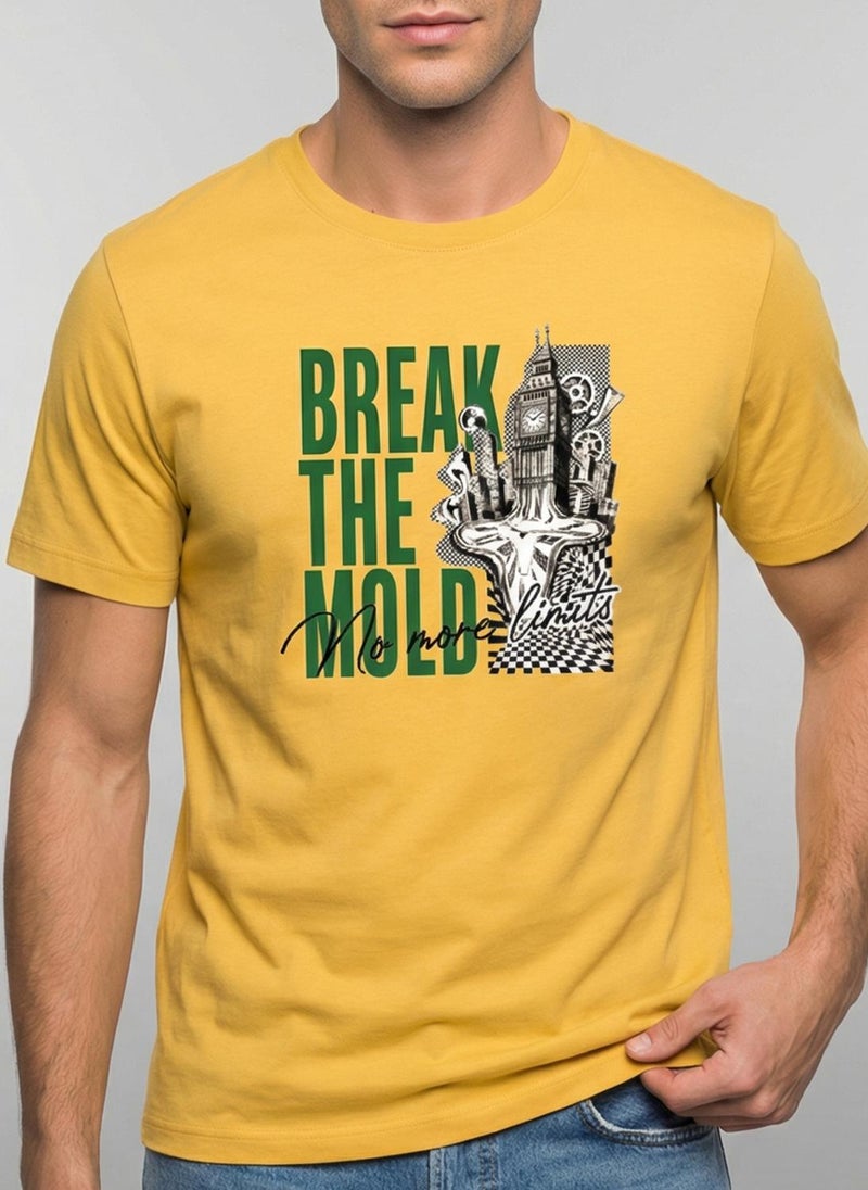نوبيرو Nobero Regular Fit Printed T-shirt for Men - Image 4