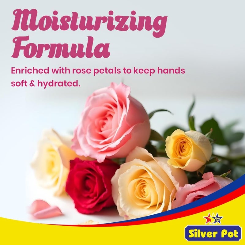 Silver Pot Rose Petal Hand Wash Twin Pack - Image 3