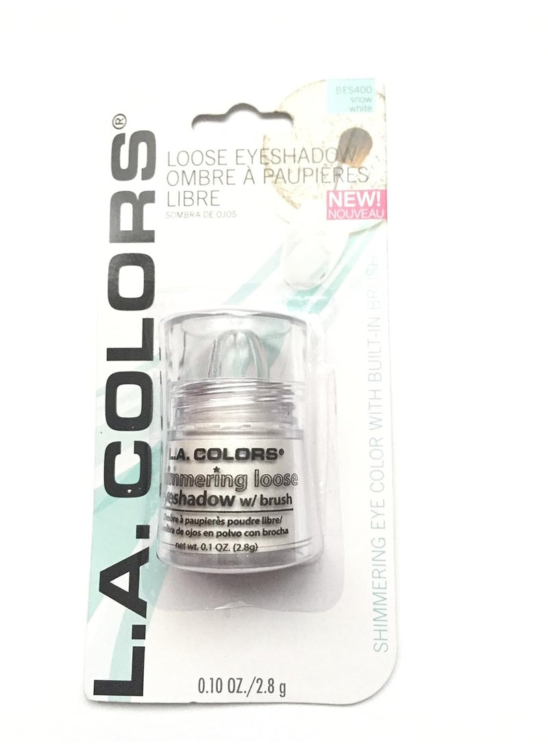 L.A. Colors - L.A. Colors Shimmering Loose Eyeshadow (Snow White) - Image 1