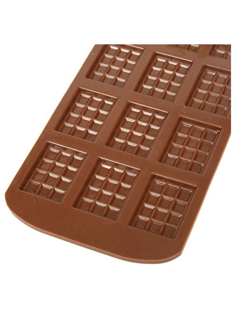 Cool Baby COOLBABY DIY Baking Pastry Tools 12 Cavity Waffles Cake Chocolate Pan Silicone Mold Baking Mould Cooking Tools Kitchen Accessories,Brown,LZM74,Ice Pop Molds  - Image 2
