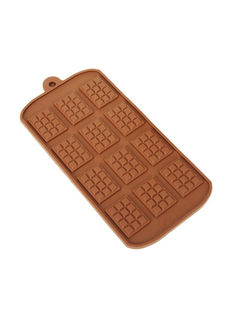 Cool Baby COOLBABY DIY Baking Pastry Tools 12 Cavity Waffles Cake Chocolate Pan Silicone Mold Baking Mould Cooking Tools Kitchen Accessories,Brown,LZM74,Ice Pop Molds  - Image 1