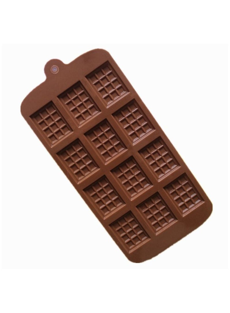 Cool Baby COOLBABY DIY Baking Pastry Tools 12 Cavity Waffles Cake Chocolate Pan Silicone Mold Baking Mould Cooking Tools Kitchen Accessories,Brown,LZM74,Ice Pop Molds  - Image 5