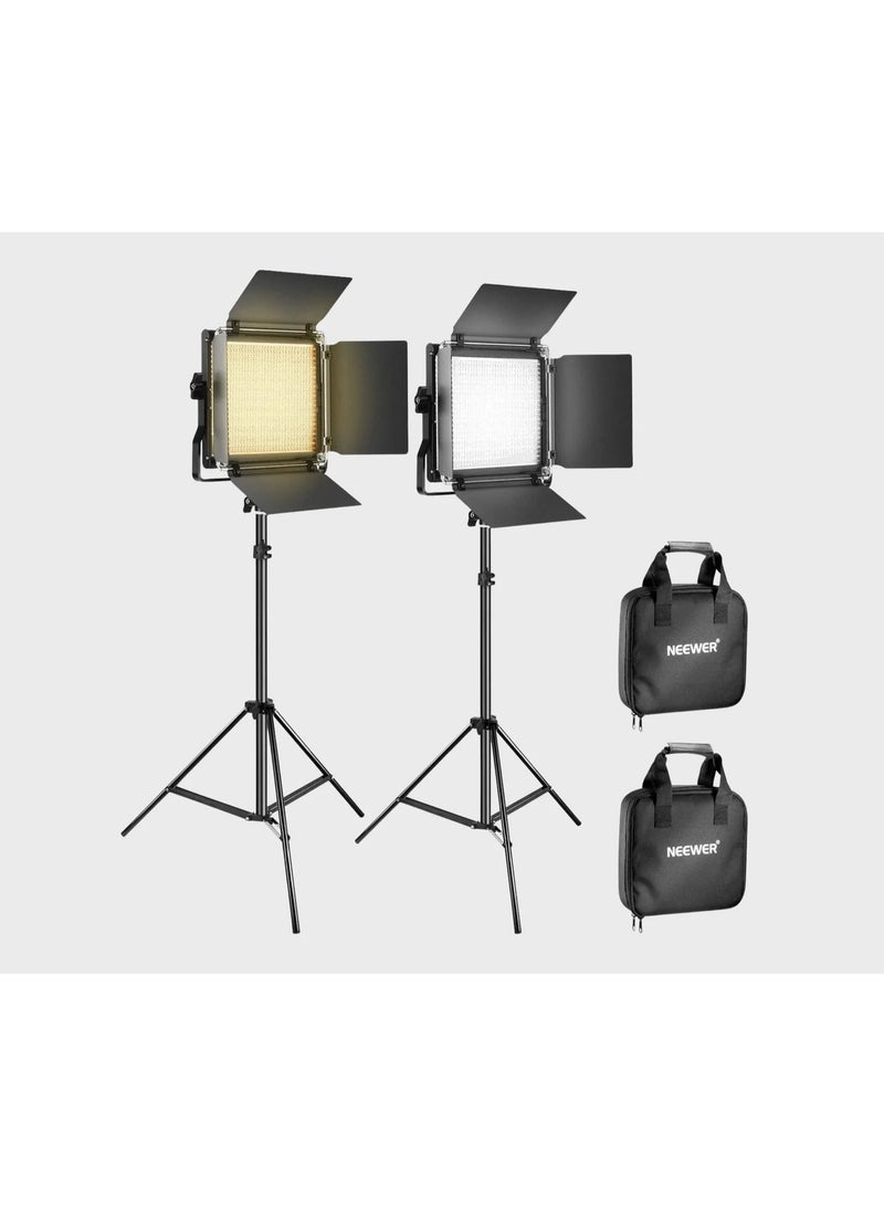 نيوير 2 Pack Bi-Color NL660 LED Video Light and Stand Kit - Image 2