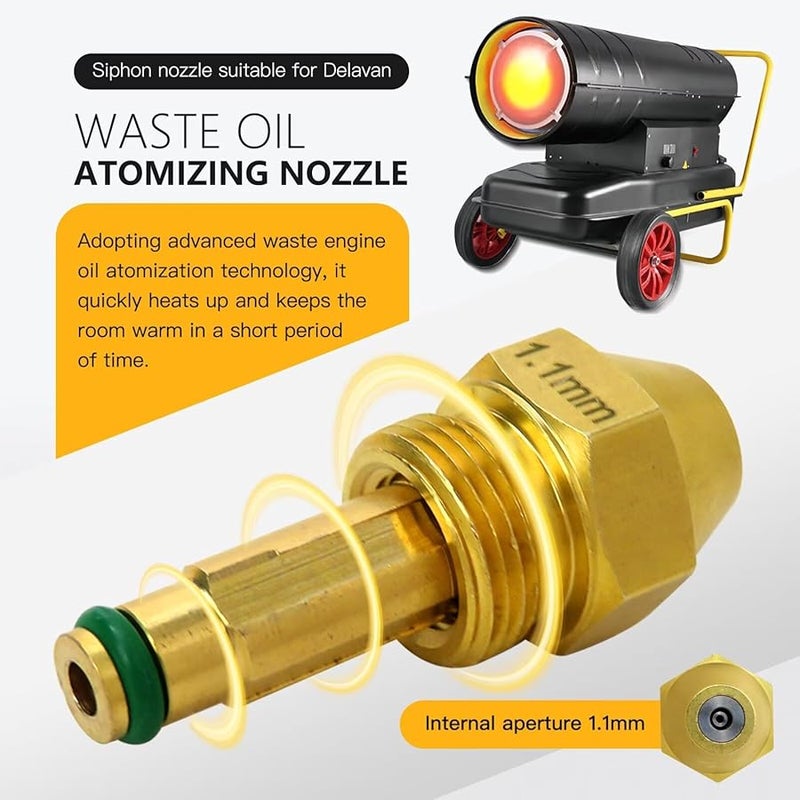 Delavan Siphon Nozzle 30609 11 Waste Oil Heater Parts 1 1mm Size Fits Many Brands - Image 4