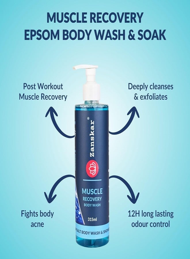 Zanskar Epsom Body Wash (315 ml) for Workout Recovery | Active Lifestyle Shower Gel | Sore Muscles & Fatigue Relief | Salicylic Acid + Niacinamide + Amino Acids | Suitable for all Skin Types (Pack of 2) - Image 2