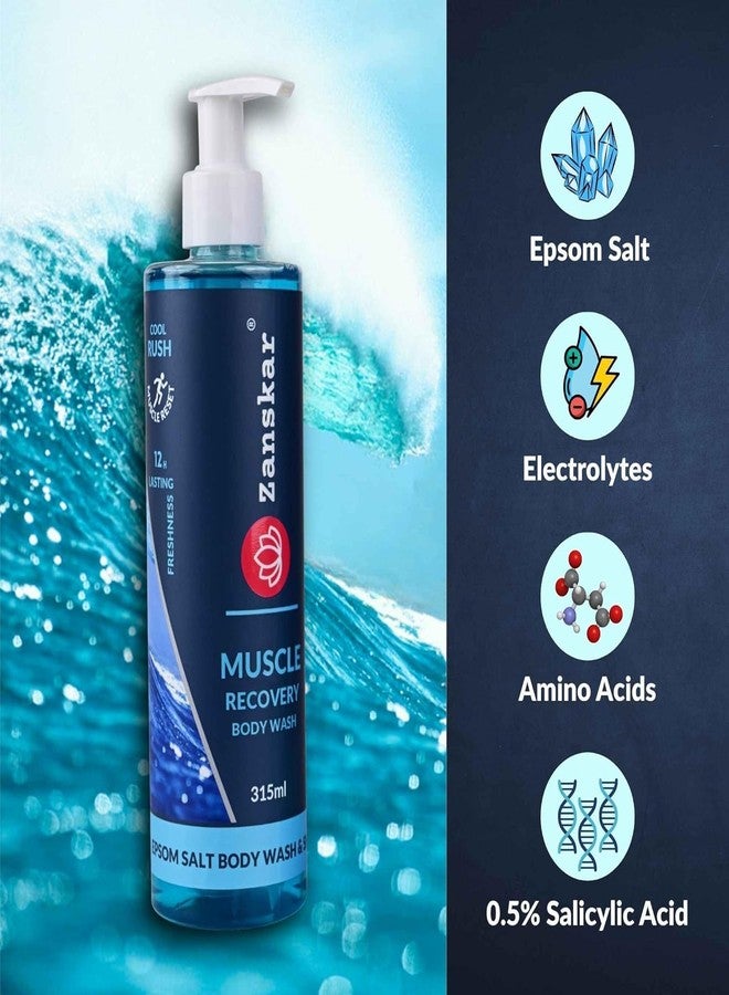 Zanskar Epsom Body Wash (315 ml) for Workout Recovery | Active Lifestyle Shower Gel | Sore Muscles & Fatigue Relief | Salicylic Acid + Niacinamide + Amino Acids | Suitable for all Skin Types (Pack of 2) - Image 4