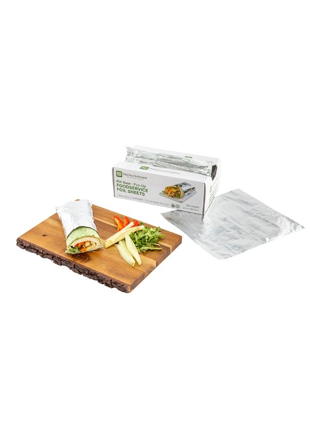 Restaurantware RW Base 10.75 Inch x 9 Inch Aluminum Foil Sheets, 500 Interfolded Foil Sheets - Pre-Cut, For Food, Silver Aluminum Foil Pop Up Sheets, Oven-Safe, Freezer-Safe - Image 2