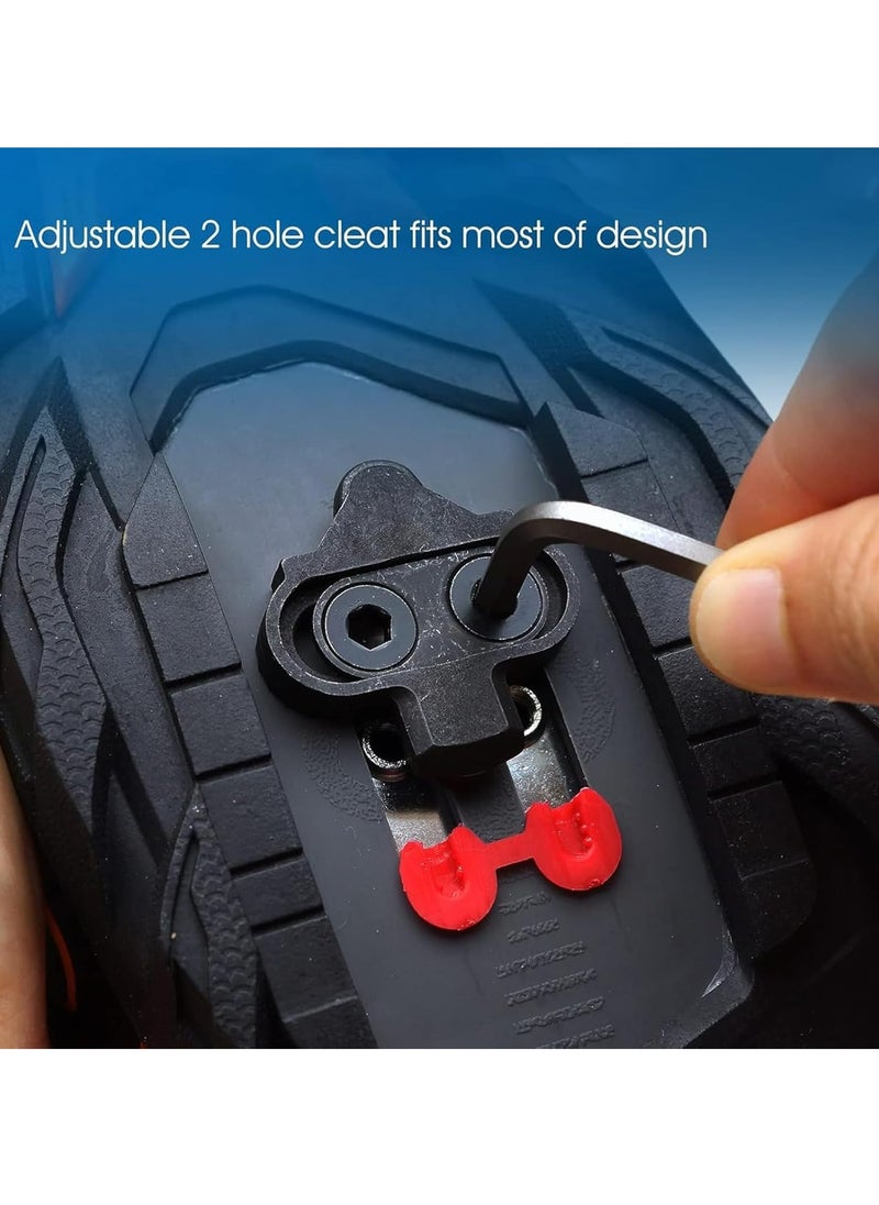 Oasisgalore - 2 Pack Bike Cleats for Cycling Shoes，X-Track Pedals for Spinning, Indoor Cycling, and Mountain Biking with Stability - Image 1