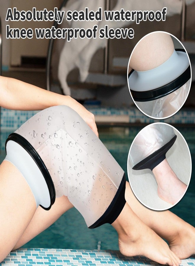 KEEFITT Adult Knee Cast Cover for Shower, Waterproof Knee Surgery Shower Protector Watertight Cast Protector for Knee Replacement Surgery, ACL Surgery, Wound, Brace (KT4126-L) - Image 5