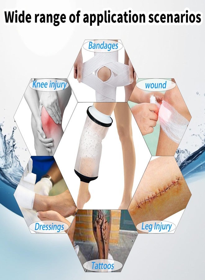 KEEFITT Adult Knee Cast Cover for Shower, Waterproof Knee Surgery Shower Protector Watertight Cast Protector for Knee Replacement Surgery, ACL Surgery, Wound, Brace (KT4126-L) - Image 4