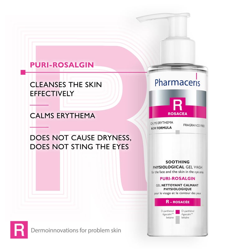 Pharmaceris R - PURI-ROSALGIN face gel wash for Rosacea skin (200 ml) by Dr. Irena Eris - Pharmaceris R - Image 5