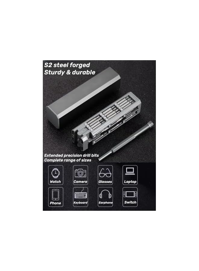 promass 44-in-1 Precision Screwdriver Set Multifunctional Screwdriver Set, Magnetic Driver Bits Set, Pocket Manual Screwdriver Tool Set, Repair Tool Kit for Laptop, Watches, Glasses and Phones - Image 5
