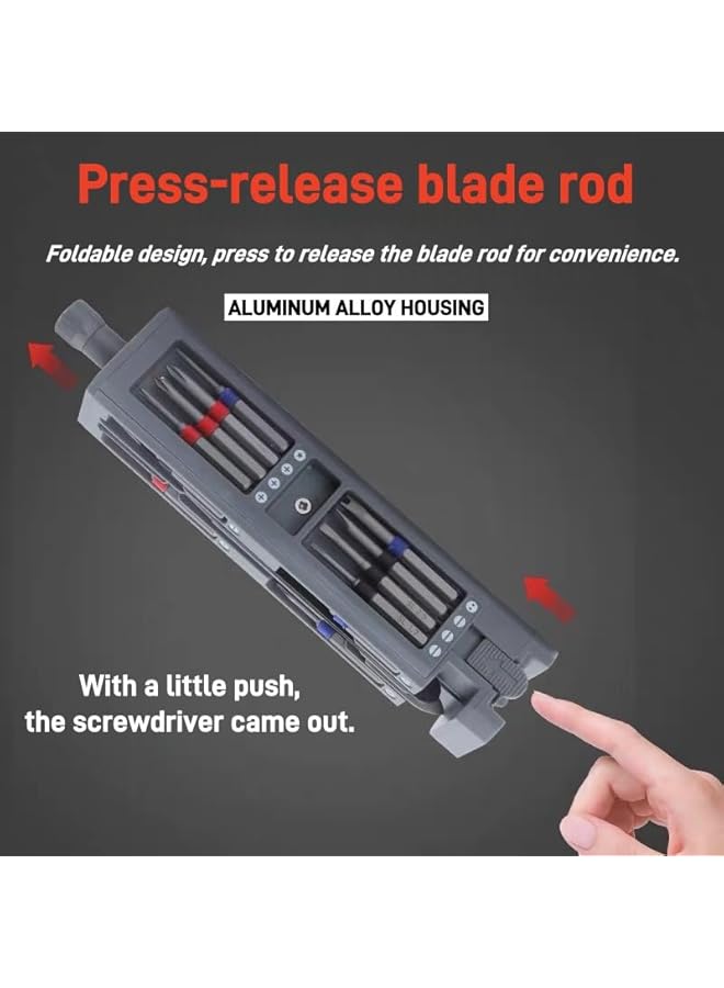 promass 44-in-1 Precision Screwdriver Set Multifunctional Screwdriver Set, Magnetic Driver Bits Set, Pocket Manual Screwdriver Tool Set, Repair Tool Kit for Laptop, Watches, Glasses and Phones - Image 2