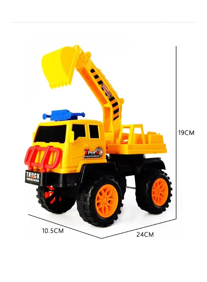 XiuWoo Excavator Toy Construction Vehicle—simulates sliding and pushing functions, rotates 360 degrees, suitable for boys and girls aged 3 and up for outdoor sand play and construction toys. - Image 2