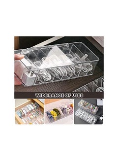 neotimely Cable Organizer Storage Box With Lid cables Organizer Box，Transparent Charger Cable Organiser ，Desk Accessories Storage Organizer Cable Management Tidy With 10 Cable Ties Straps  - Image 3